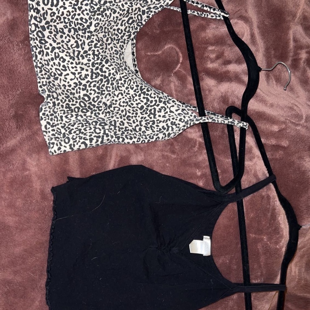 Two Cami Shirts. Super cropped, size Small